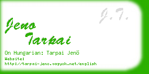 jeno tarpai business card
