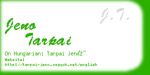 jeno tarpai business card